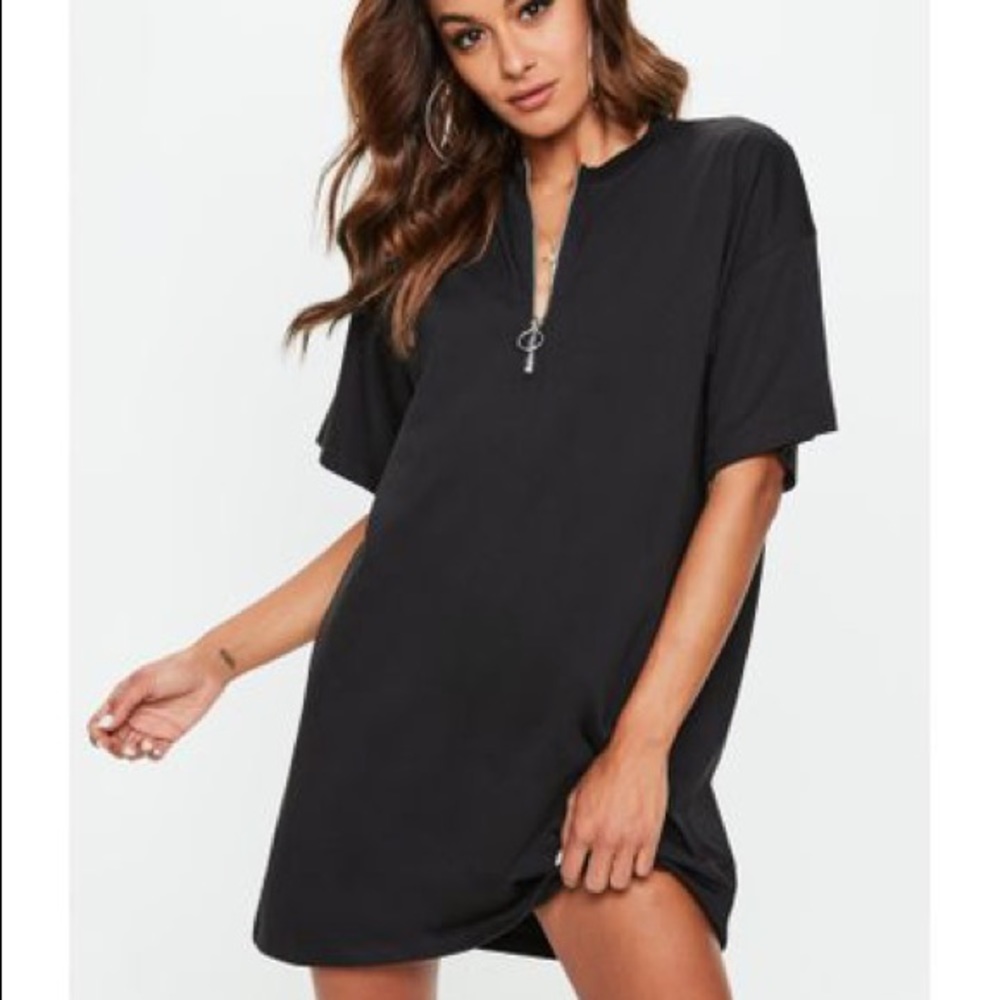Missguided Black T Shirt Dress